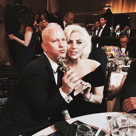 Pin for Later: See All the Cute Instagrams of the American Horror Story Cast at the Golden Globes Creator Ryan Murphy couldn't be more excited for Lady Gaga. Golden Globes Red Carpet, O Hare, Ryan Murphy, Instagram Snap, Horror Story, Real Life Stories, Golden Globes, American Horror, American Horror Story