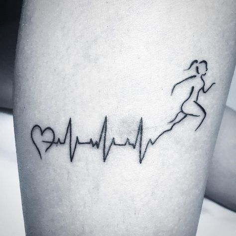 Running Tattoos | POPSUGAR Fitness Running Girl Tattoos, Running Tattoos, Marathon Tattoo, Runner Tattoo, Bird Tattoo Meaning, Running Tattoo, Black Bird Tattoo, Geniale Tattoos, Instagram Tattoo