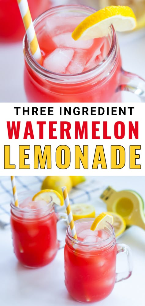 Watermelon Alcoholic Drinks, Leftover Watermelon, Watermelon Lemonade Recipe, Watermelon Recipes Drinks, Spiked Watermelon, Watermelon Refresher, Watermelon Juice Recipe, Watermelon Punch, Delicious Smoothie Recipes