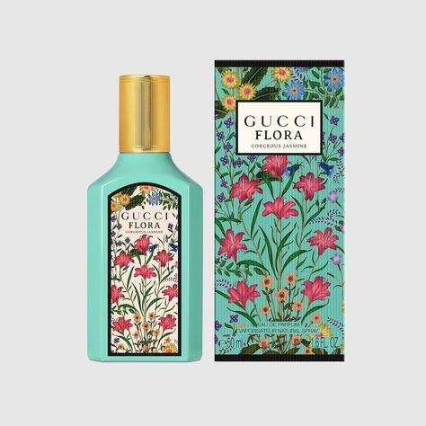 Gucci - Gucci Flora Gorgeous Jasmine, 50ml, eau de parfum Gucci Flora Gorgeous Jasmine, Parfum Gucci, Gucci Fragrance, Bergamot Essence, Gucci Pattern, Flora Gucci, Gucci Perfume, Flora Pattern, Inner Joy