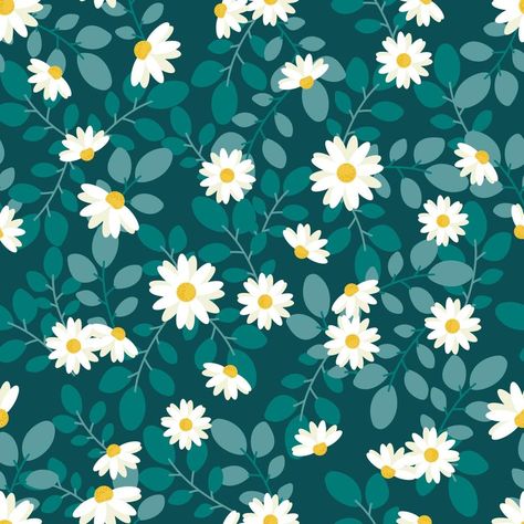 Freepik Pattern, Flat Flowers, Planter Designs, Daisy Flower Pattern, White Daisy Flower, Mushroom Wallpaper, Mom Bag, Daisy Art, Flower Flat