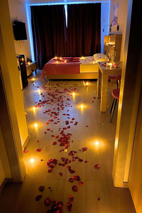 Couples Romance Bedroom Ideas
#RomanticBedroom #LoveNest #RomanticDecor #BedroomGoals #RomanticGetaway #BedroomDesign #AnniversaryIdeas #LoveAndPassion Bedroom Surprise For Him Romantic, Proposal Room Decor, Valentines Day Date Aesthetic, Romantic Room Set Up, Romantic Bedroom Decor For Anniversary, Wedding Room Decorations Romantic, Romantic Set Up At Home, Room Valentines Day Decor, Decorated Hotel Room