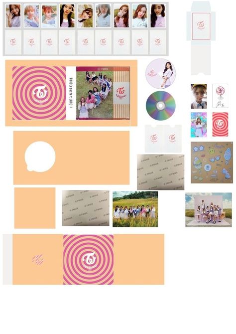 Diy Mini Album, Twice Album, Kpop Diy, Hello Kitty Crafts, Paper Toys Template, Album Diy, Printable Pictures, Cute Diys, Paper Cutout