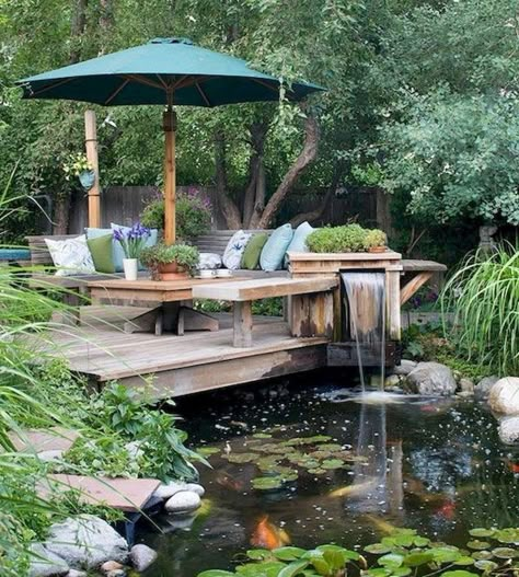 Outdoor Water Features, Pond Fish, Backyard Water Feature, Pond Design, Diy Water, Have Inspiration, Ponds Backyard, Garden Pictures, A Pond