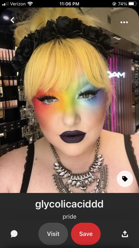 Pride Makeup, Rave Makeup, Rainbow Makeup, Creative Eye Makeup, Crazy Makeup, Kesha, Fantasy Makeup, Makeup Pictures, Costume Makeup