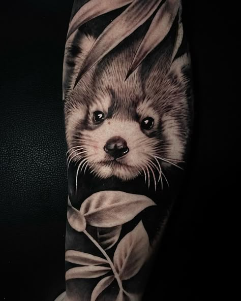 Obi One, Animal Sleeve Tattoo, One Tattoo, Arm Tats, Petit Tattoo, Panda Tattoo, Small Forearm Tattoos, Arm Band Tattoo, Leg Sleeve Tattoo