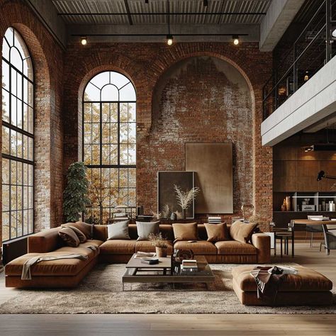 Art Deco Loft Apartment, Neo Industrial Interior Design, Industrial Art Deco Interior Design, Modern Heritage Interior, Repurposed Architecture, Midnight Conversations, Industrial Loft Living Room, Classic Contemporary Interior Design, Industrial Homes