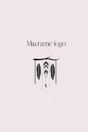 Pin on Art Macrame Logo, Dreamcatcher Logo, Logo Ig, Mystic Logo, Feather Logo, Logo Video, Boho Logo, Moon Logo, Craft Logo