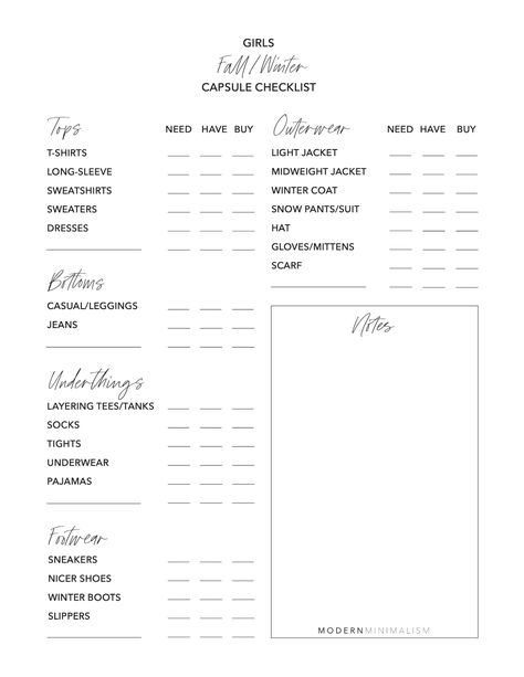 Wardrobe Printable, Kids Capsule Wardrobe, Fall Winter Capsule Wardrobe, Capsule Wardrobe Checklist, Capsule Wardrobe Women, Essential Clothing, Minimalist Kids, Kids Winter Outfits, Capsule Wardrobe Essentials