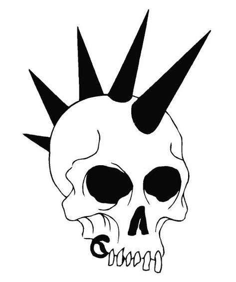 Punk Rocker Skull Decal Punk Rock Art, Punk Drawing, Punk Tattoo, Skull Decal, Punk Poster, Arte Punk, Trash Art, Gothic Tattoo, Punk Art