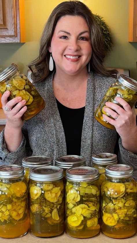 Made a fresh batch of homemade pickles using my friend Kathy’s recipe! 🥒✨ Canning at home is so rewarding—shop all my favorite canning essentials by tapping on the pin! 🛒  
#juliasfavs #CommissionsEarned #ad #walmartfinds #CanningLife #HomemadePickles #KitchenCreations #FromScratch Canes Food, Canned Pickles, Canning Tools, Pickled Vegetables Recipe, Bread And Butter Pickles, Pickled Foods, Butter Pickles, Pickles Recipe, Canning Fruit