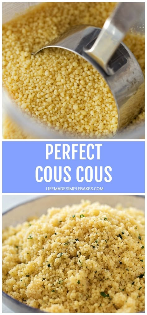 Tender, flavorful couscous is ready to go in just 10 minutes! For perfect couscous every time, just boil, cover and fluff! #perfectcouscous #couscous #sidedish Broccoli And Cauliflower Casserole, Simple Couscous Recipes, Orange Dinner, Loaded Broccoli, Healthy Green Beans, Cheese Corn Casserole, Garlic Carrots, Couscous Recipe, Healthy Broccoli