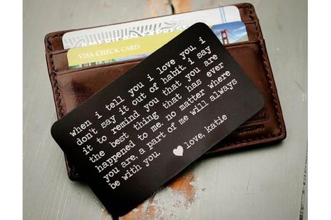 14 Meaningful Gifts for Him That Will Make Him Secretly Cry - This Gifts for Men Gifts For Boyfriend Long Distance, Engraved Wallet Insert, Personalized Wallet Card, Bday Gifts For Him, Surprise Gifts For Him, Thoughtful Gifts For Him, Romantic Gifts For Him, Wallet Insert, Engraved Wallet