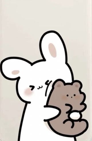 Bear And Bunny Wallpaper, Bunny And Bear Wallpaper, Bear And Bunny, Bunny Wallpaper, Bunny And Bear, Bear Wallpaper, Cute Wallpaper Backgrounds, Cute Bunny, Wallpaper Backgrounds