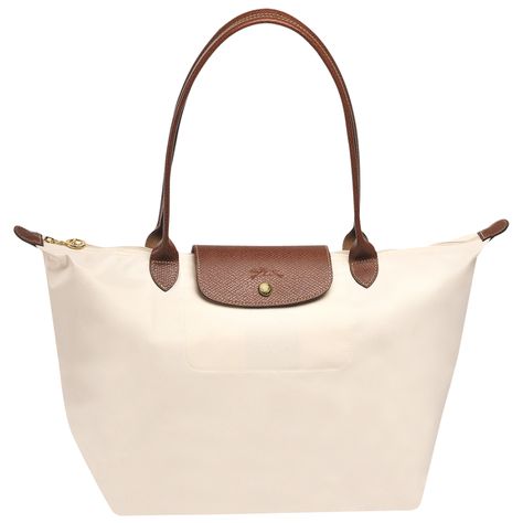 Large tote bag - Le Pliage - Handbags - Longchamp - Beige - Longchamp United-States Longchamp Beige, Longchamp Le Pliage Large, Travel White, Longchamp Travel, Uni Bag, Longchamp Tote, Longchamp Bag, Digital Closet, Girly Bags