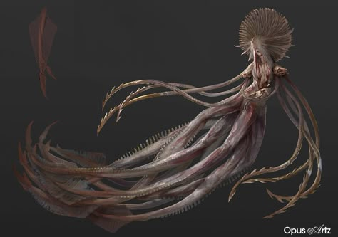 Фантастичні істоти Lovecraftian Horror, Dark Creatures, Cosmic Horror, 다크 판타지, Monster Concept Art, Fantasy Creatures Art, Fantasy Monster, Mythical Creatures Art, Creepy Art