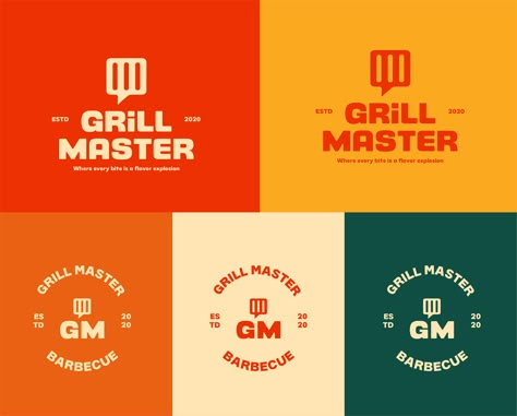 Bbq Packaging Design, Bbq Restaurant Logo, Grill Branding, Salvador Tattoo, Restaurant Brand Design, Meat Logo, Restaurant Branding Identity, Bbq Logo, Restaurant Brand Identity