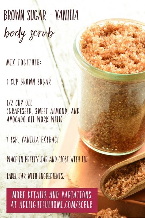 This is one of the simplest #diy body scrub recipes you'll ever make. The best part is, you likely have all the ingredients in your kitchen right now.   Makes a great gift. Make Sugar Scrub, Body Scrub Recipes, Diy Body Scrub Recipes, Diy Sugar Scrub Recipe, Body Scrub Recipe, Sugar Scrub Homemade, Scrub Corpo, Homemade Scrub, Sugar Scrub Recipe