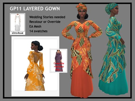 Ts4 African Cc, Sims 4 Nigerian Cc, Sims 4 African Clothes, Tupac Wallpaper, Layered Gown, Sims 4 Black Hair, Sims 4 Cas Mods, Sims Clothes, The Sims 4 Packs