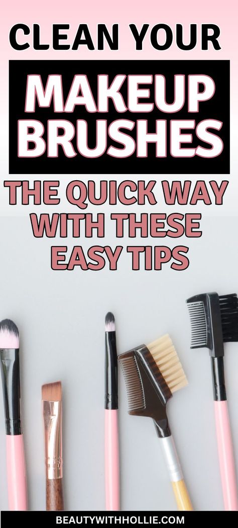 Clean Your Makeup Brushes the Quick Way With These Easy Tips Makeup Brush Cleaning Solution, How To Wash Makeup Brushes At Home, Best Way To Clean Makeup Brushes, Make Up Brushes And Their Uses, Cleaning Make Up Brushes, How To Clean Makeup Brushes At Home Diy, Clean Makeup Brushes Diy, Dirty Makeup, Diy Makeup Brush Cleaner