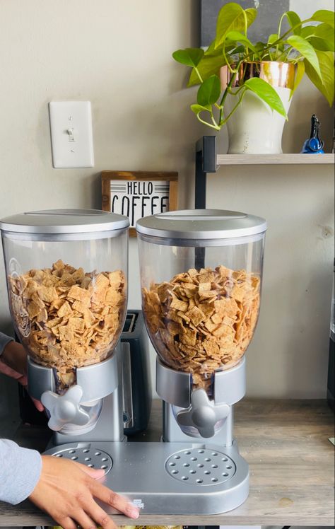 Cereal dispensers from amazon #amazonaffiliatelink #amazondeals Diy Cereal Dispenser, Cereal Dispenser In Pantry, Breakfast Bar Cereal Dispenser, Cereal Storage Containers, Cereal Containers, Cereal Dispenser, Amazon Deals, Cereal