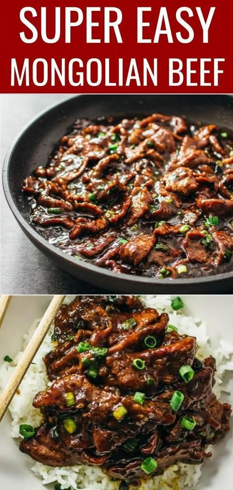 Beef And Asparagus Stir Fry Easy Recipes, Steak Slices Recipes Dinners, Sliced Flank Steak Recipes, Beef Dinner Ideas Easy, Mongolian Beef Recipe Pf Changs, Beef Mongolian, Noodles Dinner, Steak Rice, Easy Mongolian Beef