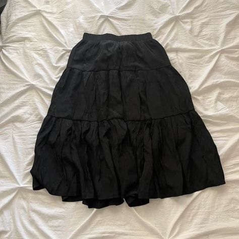 Grunge Black Cotton Skirt, Midi Skirt Fairy Grunge, Dark Coquette Skirt, Black Fairy Grunge Skirt, Whimsy Goth Skirt, Outfit Planner, Black Fairy, Big Clothes, Future Outfit