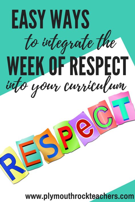 Week Of Respect Activities Middle School, Week Of Respect Activities Elementary, Respect Examples, Rights Respecting Schools, Respect Activities, Teaching Respect, Character Counts, Staff Development, Showing Respect