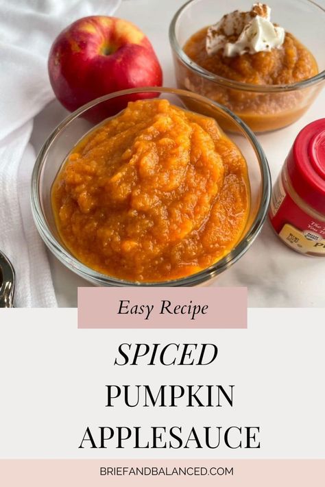 Spiced Pumpkin Applesauce Pumpkin Apple Sauce, Butternut Squash Brown Sugar, Pumpkin Applesauce, Spiced Applesauce, Pie Spice Recipe, Autumn Food, Leftover Pumpkin, Pumpkin Sauce, Spiced Pumpkin