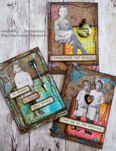 Simon Says: Artist Trading Card (ATC) - Simon Monday Challenge Blog Simon Says..., Trading Card Ideas, Timmy Time, Artist Trading Card, Art Trading Cards, Tim Holtz Cards, Artist Card, Atc Cards, Mixed Media Art Journaling