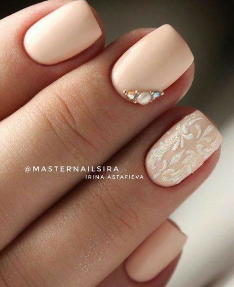 Peach Wedding Nails, Simple Wedding Nails, Wedding Nail Art, Wedding Nail Art Design, Natural Nail Designs, Peach Nails, New Nail Designs, Wedding Nail, Best Nail Art Designs