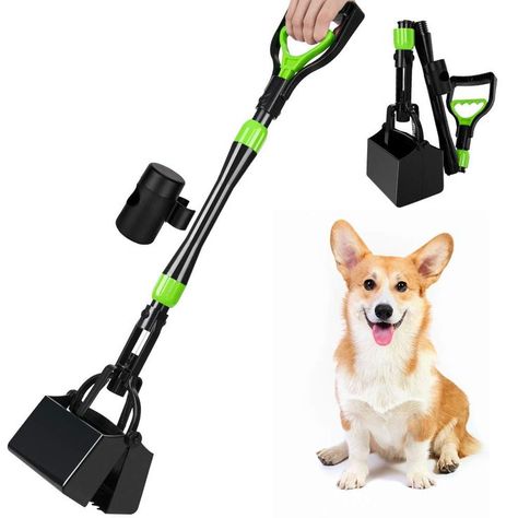 SlowTon Dog Pooper Scooper, 32'' Long Handle Foldable Pet Pooper Scooper Flat Bottom, Portable Poop Waste Pick Up Rake with D Dog Pooper Scooper, Pooper Scooper, Long Handles, Pick Up, Home Appliances, Pet Supplies, Pet, Dogs