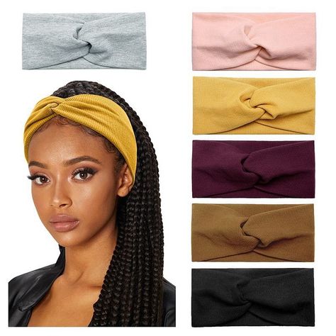 New in 🌸🌸🌸 💯 cotton hair band Price N3,000 each Knit Fabric Headband, Silk Hair Bonnets, Girls Yoga, Wide Headbands, Solid Color Hair, Dramatic Style, Vintage Hair Accessories, Fabric Headbands, Knot Design