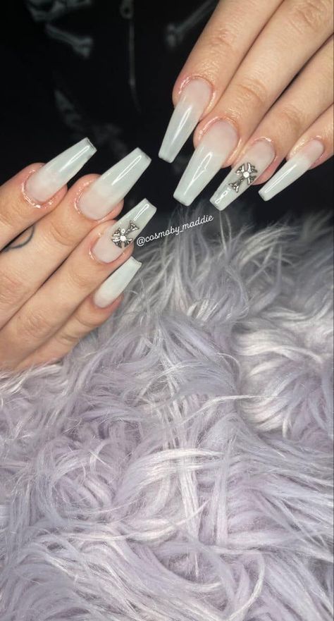 #nails, #nail ideas, #nails ideas, #nail designs, #prety nails, #nail inspiration, #nails inspiration, #nails inspiration, #trendy nails, #trendy nail art, #pretty nail art designs, #short nails ideas Acrylics With Cross Charm, Milky White Nails With Cross, Diamond Cross Nails, Cross Charms Nails, White Nails With Charms Y2k, White Nails Charms, White Nails Cross, White Charm Nails, White Cross Nails