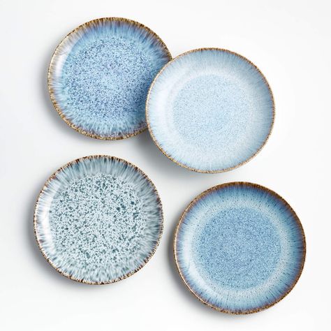 Julo Blue and White Dinner Plate + Reviews | Crate & Barrel Dining Plates Set, Blue And White Dinnerware, Dinnerware Pottery, Brown Plates, Blue Dinner, Grey Plates, Fav Products, Blue Dinner Plates, Blue Dishes