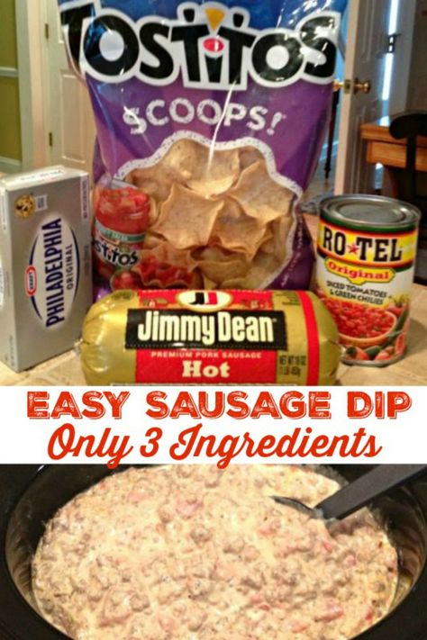 Spicy Sausage Dip, Sausage Cream Cheese Dip, Jimmy Dean Sausage, Sausage Dip, Hot Sausage, Hot And Spicy, Dip Recipes Easy, Spicy Sausage, Awesome Recipes