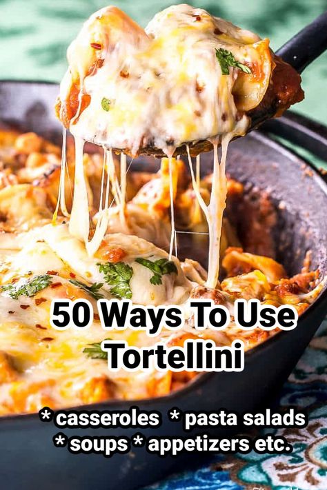 Hamburger Tortilini Recipes, What To Cook With Tortellini, Tortellini Meal Ideas, Tri Color Cheese Tortellini Recipes, Meatless Tortellini Recipes, Recipe Using Tortellini, Tortellini Pasta Dinner, Recipe For Tortellini, Tortilini Pasta Recipes Easy