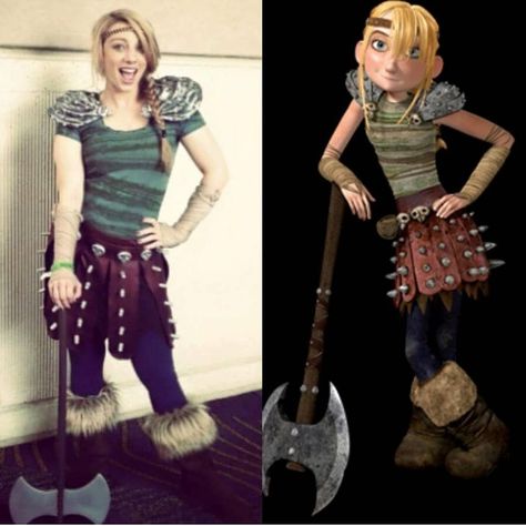 Astrid from How to train your dragon Viking side by side Cosplay cosplayer Dream and Believe Cosplay How To Train Your Dragon Cosplay, Astrid Costume, Astrid Cosplay, Toothless Costume, Cosplay Photoshoot, Cosplay Couple, Dragon Costume, Cosplay Diy, Train Your Dragon