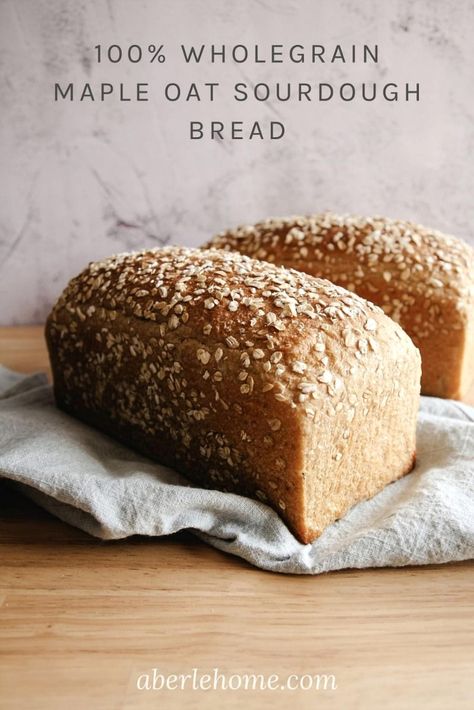 Experience the delightful fusion of health and taste with this maple oat sourdough bread. Crafted with a sourdough starter and wholegrain flour, this vegan recipe is free from eggs and dairy. Perfect as a sandwich base or a meal companion, it boasts a soft, chewy texture, enhanced by oatmeal porridge, extra virgin olive oil, and genuine maple syrup. Oat Loaf Bread, Wheat Free Sourdough Bread, Maple Oat Sourdough Bread, Sourdough Country Loaf, Maple Oatmeal Sourdough Bread, Honey Oat Sourdough Sandwich Bread, Wholegrain Sourdough Bread, Oat Flour Sourdough Bread, Sourdough Multigrain Bread