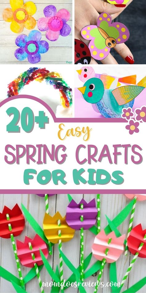 Blooming with Creativity: 20 Easy Spring Crafts for Kids of All Ages Crafts For April For Kids, Spring Construction Paper Crafts, May Kids Crafts, Simple Spring Crafts For Kids, Spring Time Crafts For Preschoolers, Fun Spring Crafts For Kids, 4 Year Crafts Art Projects, Easy Spring Crafts For Toddlers, Spring Break Crafts For Kids