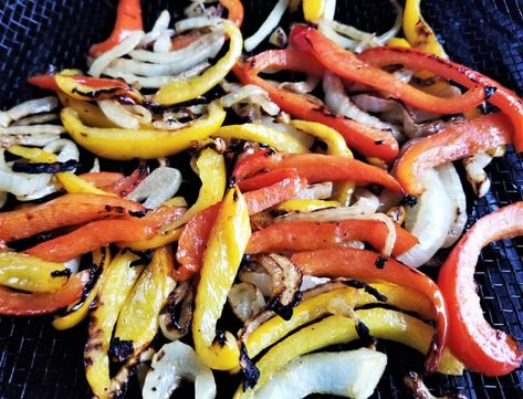 How to Grill Peppers and Onions – 4theGrill.com Grilled Sausage Peppers And Onions, Onions On The Grill, Grilled Italian Sausage, Grilled Bell Peppers, Grilled Peppers And Onions, Blackstone Grill Recipes, Beef Snacks, Sausage Peppers And Onions, Sauteed Peppers And Onions