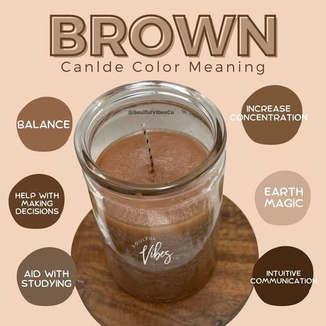 This color represents above all things balance & a firm connection 2 the land.People who supplicates in the presence of a burning brown candle is sending a message 2 the universe that they respect the dignity & solemnity of mother Earth (they are well-grounded), & that they acknowledge the delicate balance of all things living on this Earth. Brown candles are used in rituals 2 regain balance, seek refuge from chaos, eliminate indecisiveness, find lost items & develop meaningful friendships.⁠ Brown Candle Magic, Brown Candle Meaning, Candle Color Meanings Magic, Candle Magik, Candle Magick Spells, Meaningful Friendships, Magickal Correspondences, Candle Work, Brown Candle