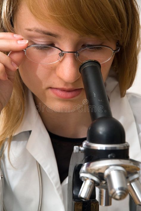 Research. Young woman with microscope , #SPONSORED, #Young, #Research, #microscope, #woman #ad Face Analysis, Drawing Tutorial Face, Person Drawing, Young Woman, Drawing Tutorial, Chemistry, Photo Image, Stock Photos, Drawings