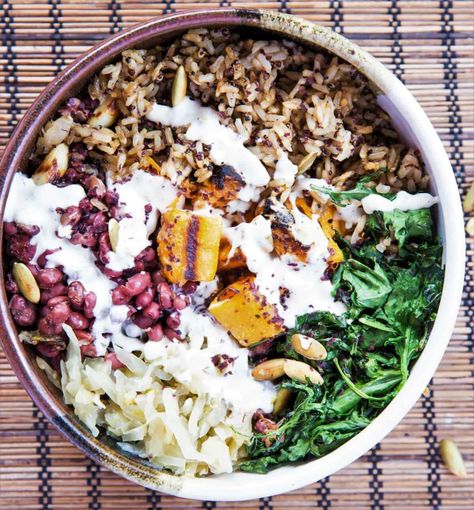 Macrobiotic Bowl, Adzuki Bean Recipe, Budwig Diet, Quinoa Fruit Salad, Macrobiotic Recipes, Alkaline Diet Recipes, Alkaline Recipes, Cream Of Broccoli Soup, Sweet Potato Kale