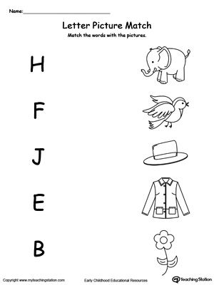 Uppercase Beginning Letter Sound: H F J E B: Encourage your child to learn letter sounds by practicing saying the name of the picture and connecting with the correct letter in this printable worksheet. A To H Worksheet, Letter Hh Worksheets For Preschool, H Letter Worksheet, Letter H Tracing Worksheet, Initial Sounds Worksheets, Worksheet For Nursery Class, Nursery Worksheets, Beginning Sounds Worksheets, Letter Worksheets For Preschool