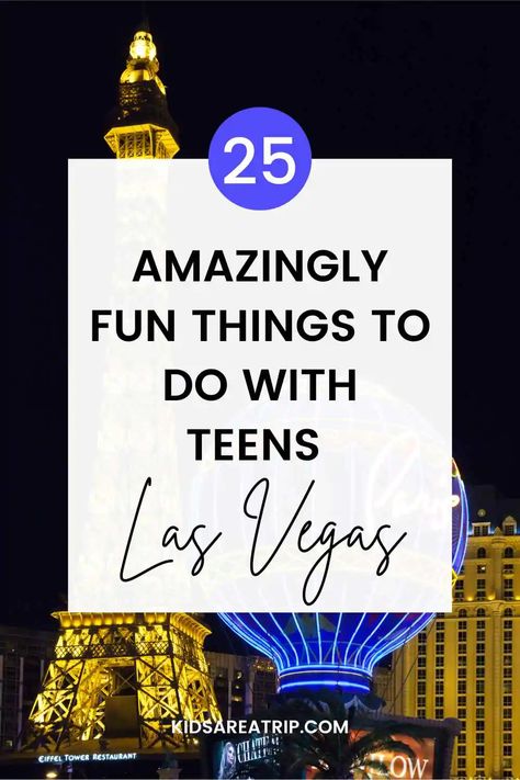 Las Vegas is so much more than slot machines and night clubs. Families will love the adventure rides, outdoor hiking opportunities, and endless entertainment. Here are the fun things not to miss in Las Vegas with teens. - Kids Are A Trip |Las Vegas for teens| things to do in Las Vegas with teens| fun things to do in Las Vegas with teens| Las Vegas vacation with teens| Las Vegas things to do with teens| Las Vegas itinerary with teens Things To Do Near Las Vegas, Free Things To Do In Vegas, Unique Things To Do In Vegas, Las Vegas Activities Things To Do, Vegas Guys Trip, Family Things To Do In Las Vegas, Things To Do In Vegas With Teens, Things To Do In Vegas With Kids, Things To Do In Las Vegas