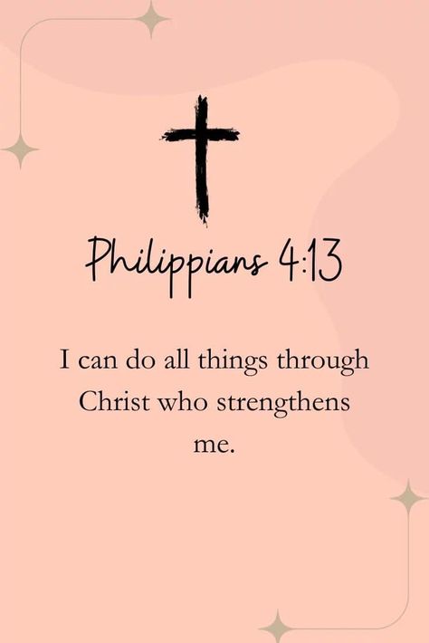 #FaithJourney #ICanDoAllThingsThroughChrist #Godisgood #myfavoriteverse Popular Bible Verse Tattoos, Powerful Bible Verses For Women, Encouraging Bible Verses Tough Times, Uplifting Bible Quotes, Verses For Strength, Bible Verses For Strength, 444 Meaning, Pink Bible, Motivational Verses