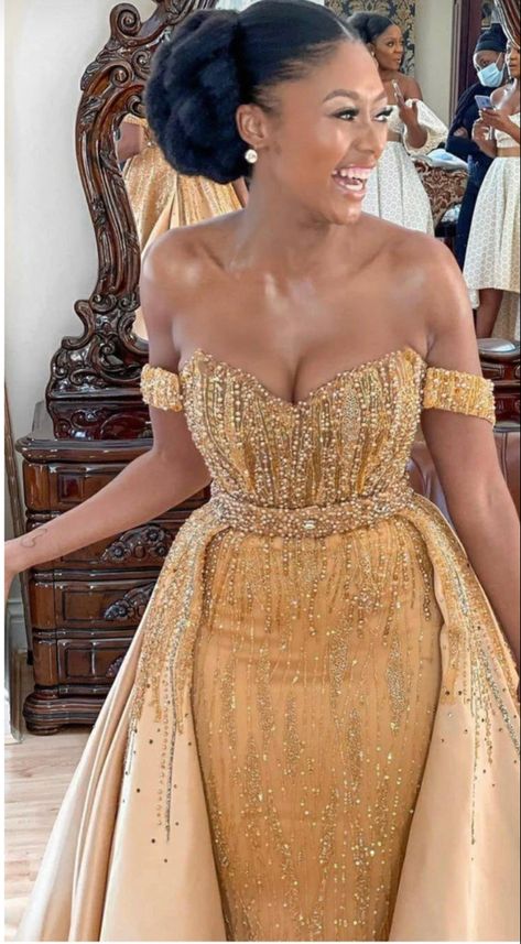 Gold Dress Long, Gold Dresses Long, African Bridal Dress, African Traditional Wedding Dress, Party Dress Wedding, Long Party Dress, African Traditional Wedding, Dress Graduation, African Wedding Dress