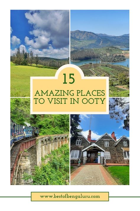 Ooty Tourist Places | Places to Visit in Ooty | Must Visit Places in Ooty | Places to Visit in Ooty with family and kids | Places to Visit in Ooty for couples Tamilnadu Tourist Places, Ooty Hill Station, Ooty Tourist Places, Best Weekend Getaways, Emerald Lake, Ooty, Hill Station, Scenic Beauty, Tourist Spots