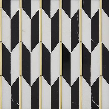 Art Deco Bathroom Tile, Bar Tile, Art Deco Floor, Art Deco Kitchen, White Tile Backsplash, Art Deco Tiles, Gold Tile, Tiles Ideas, Art Deco Bathroom